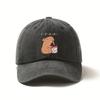 Adorable Capybara Drinking Bubble Tea Baseball Cap Casual Style Perfect Gift for Family and Friends Unique Animal Graphic Hat