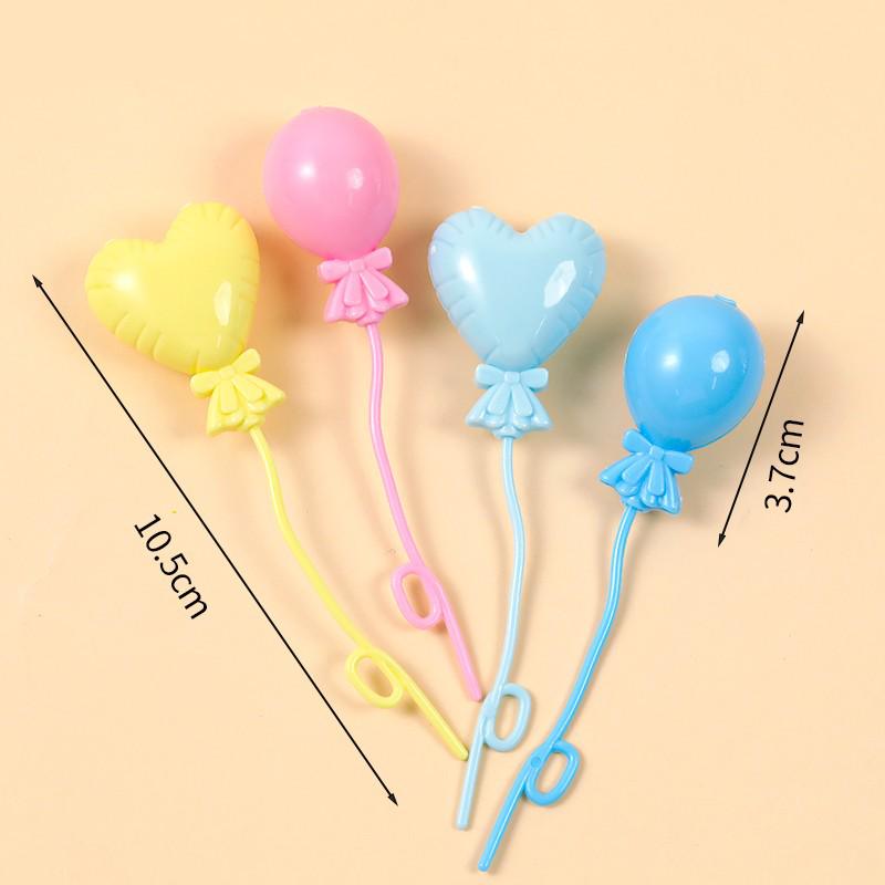 Retro Colorful Balloon Cake Toppers - Large Round for Children's Birthday Dessert Table