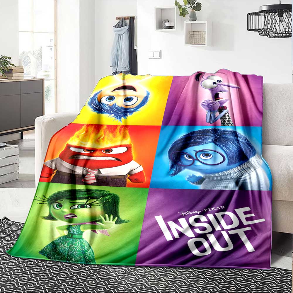 Inside Out Party Night Gift Blanket Comfortable ure for Sofa Couch Office Bed Picnics Four Seasons Universal Digital Print Birthday Christmas Y22