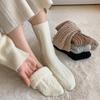 Coral Fleece Thick Sleep Socks for Autumn and Winter, Home Floor Socks, Plush Home Socks, Comfortable Mid-calf Women's Socks