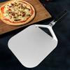 Stainless Steel Rectangular Pizza Shovel with Foldable Handle Pizza Turning Shovel Non-Stick Multi-function for Baking