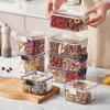 Floral Square Tea Box 460ml with Four Airtight Food-Grade Plastic Compartments