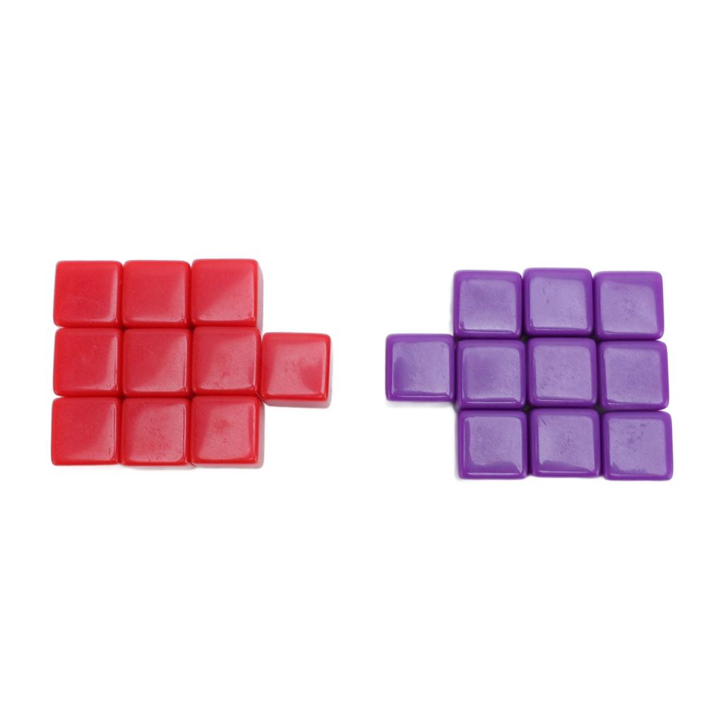 20PCS 16mm Blank Dice Set Plastic Multicolor DIY Cubes Six Sided Dices with Storage Bag for Board