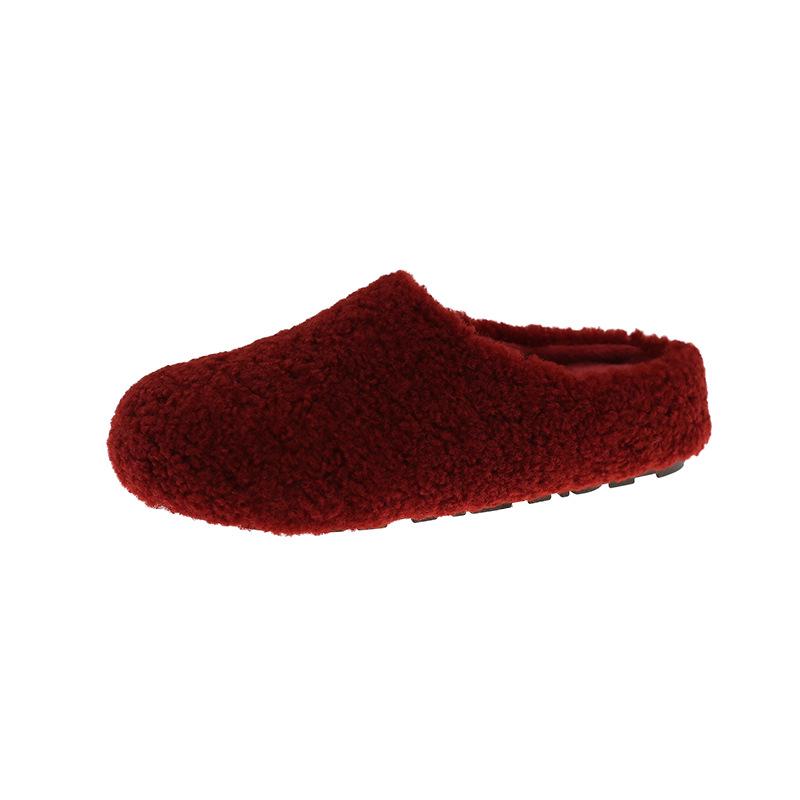 

Baotou Velvet-Lined Warm Cotton Slippers 37 красный
