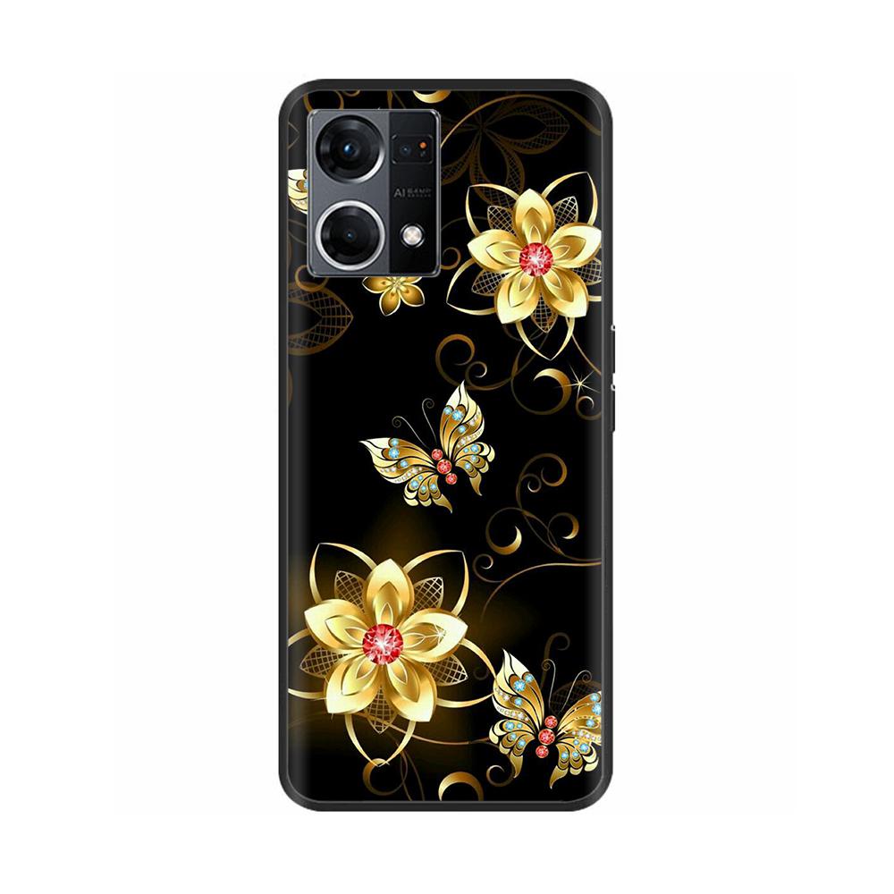 Hülle für Oppo Reno7 4G Hülle Reno7 Silikon Weich Stoßfest TPU Rückseiten für OPPO F21 Pro Reno 7 4G Hülle Schwarze Bumper Fundas