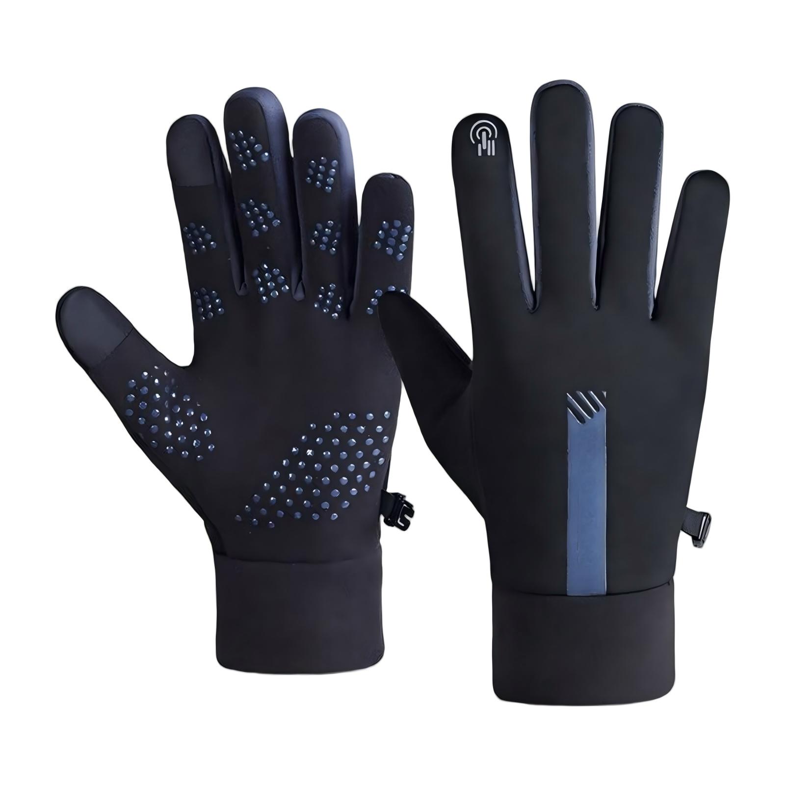 

Touchscreen Compatible Gloves, Non- And Cold-resistant, Reflective Printing, Conductive Fingertips, Suitable For Outdoor Sports. One Size