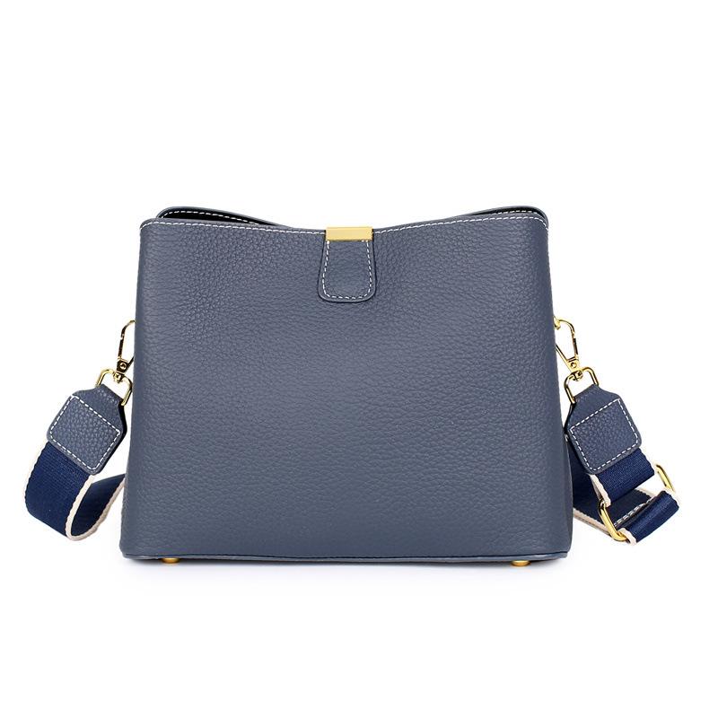 Women's Genuine Leather Handbag Luxury Bucket Style Casual Lady Fashi Shoulder Crossbody Messenger Bag for Girls 2026