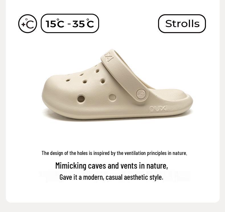 PUXI Women's Summer EVA Sandals - Soft, Elastic, Non-slip Closed-toe Slippers for Home & Outdoor Use