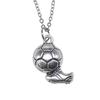Volleyball Pendant Necklace Sports Athlete Lover Charm Jewelry 40cm Short Chain