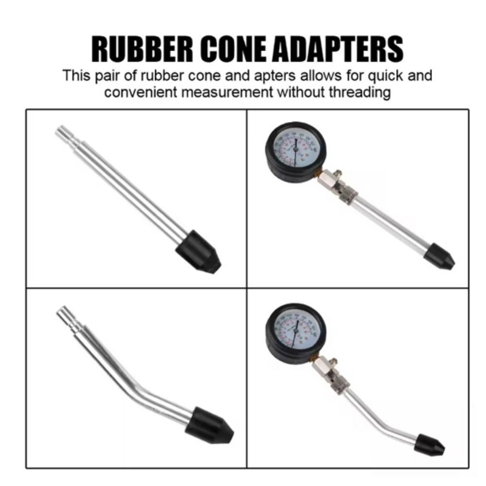 0-300 PSI Automotive Cylinder Tester Kit Professional Pressure Gauge Tester  Automotive Repair