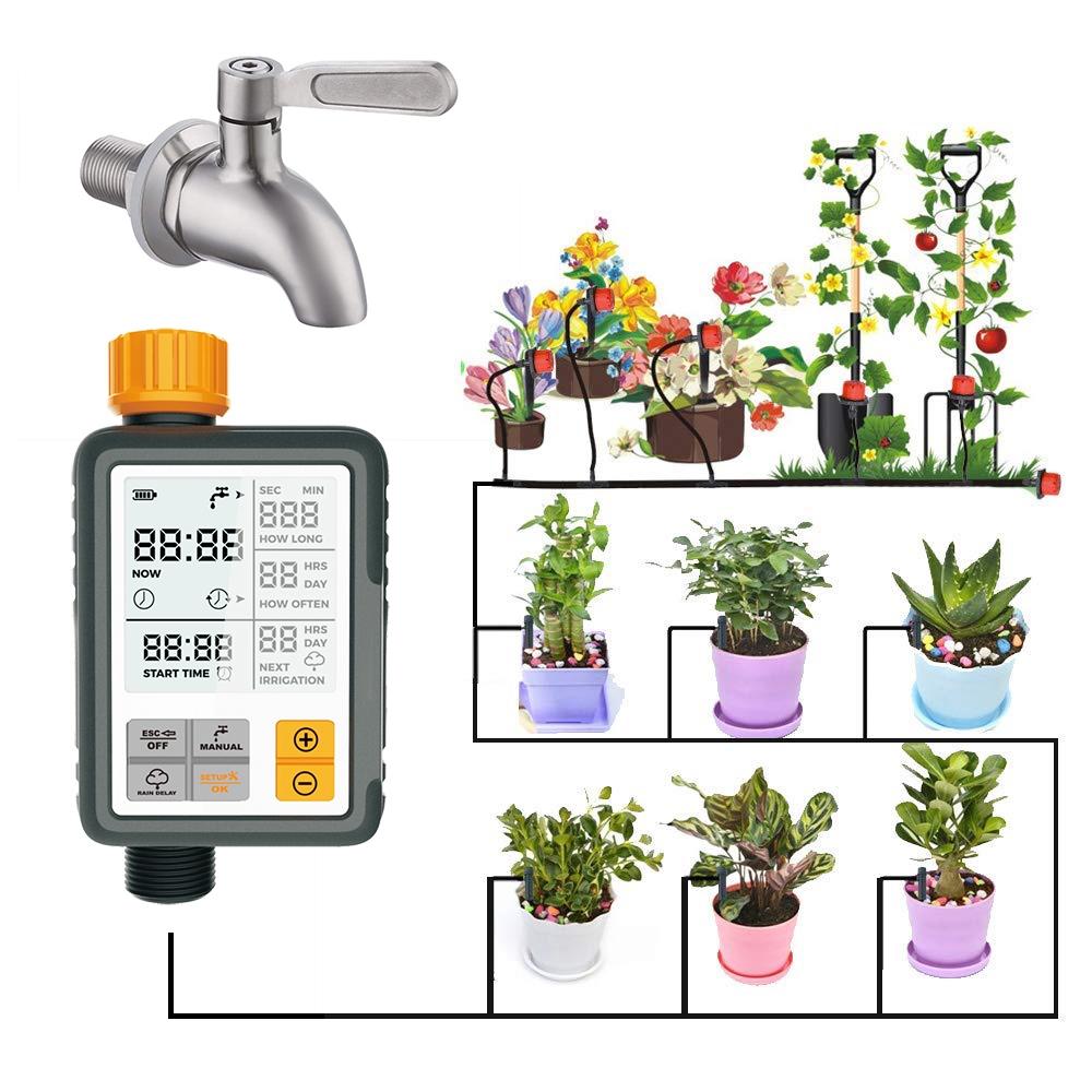IP44 Waterproof Garden Automatic Watering Timer LCD Electronic irrigation Controllers Water Timer Home Digital Intelligence Watering