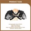 Medieval Double Shoulder Pads PU Leather with Adjustable Steampunk Design Suitable for Men Women