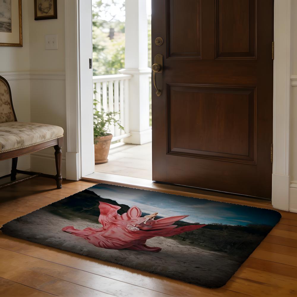 KKenia Os PinkAura Singer Floor Mat Soft Flannel Absorbent Mat Non-Slip Rug Home Bedroom Bathroom