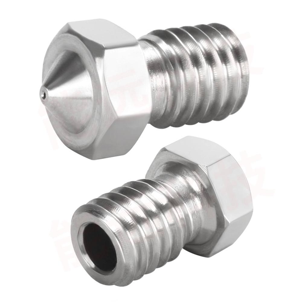 3D Printer Nozzle Stainless Extrude Head Firm Printer Thread Removable Filament Nozzle
