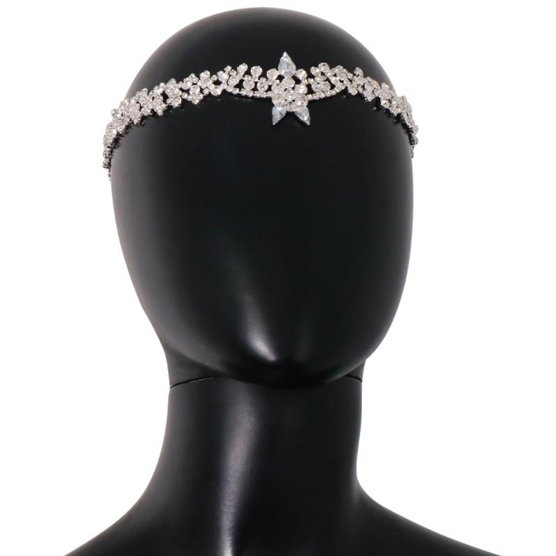 Stirnkette Schmuck Braut Haarkette Strass Kopfkette Braut Stirnband Kette Frauen Hochzeit Kristall Kopfschmuck