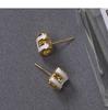 Mashi Standard H-Buchstaben Emaille Ohrstecker - Leichter Luxus, Modischer Klassischer Stil für Damen