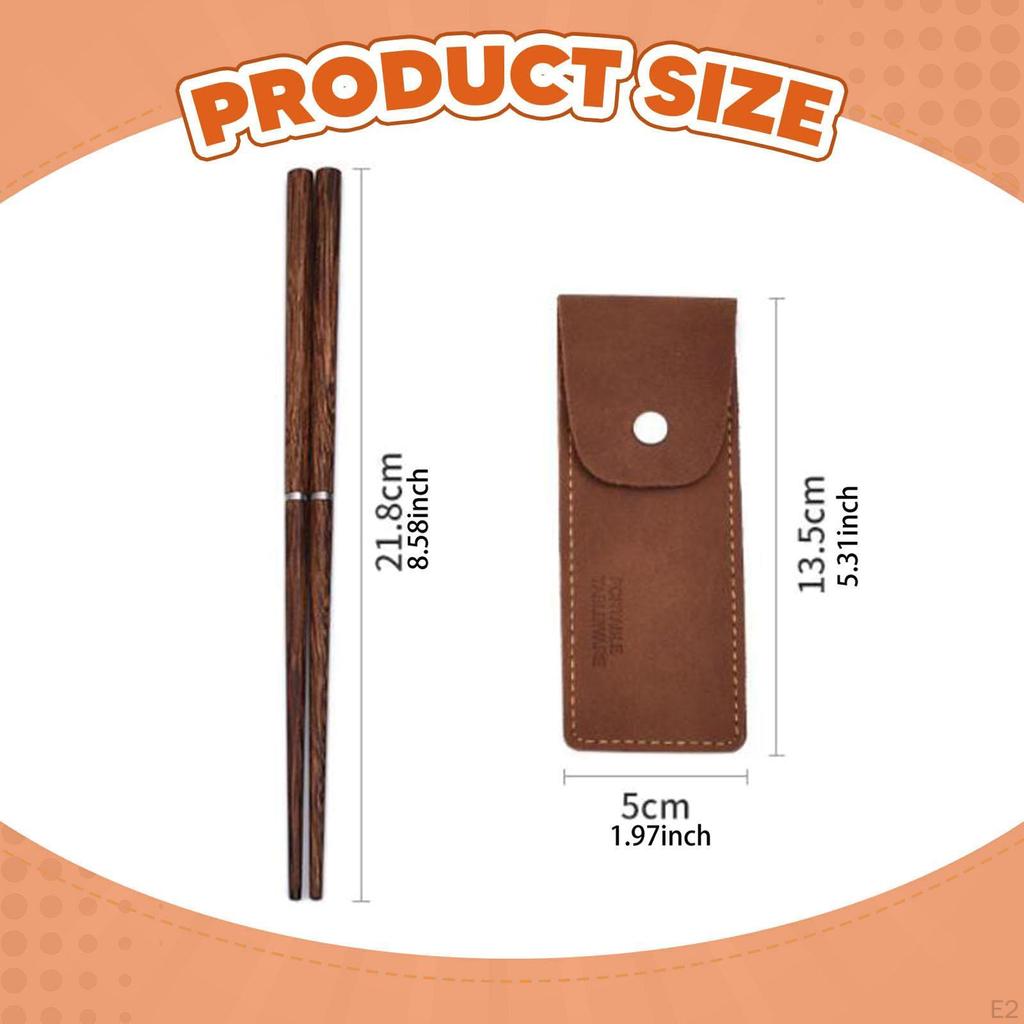 Travel Chopsticks Portable Cutlery Foldable with Carrying Pouch, Outdoor Utensils for Picnic