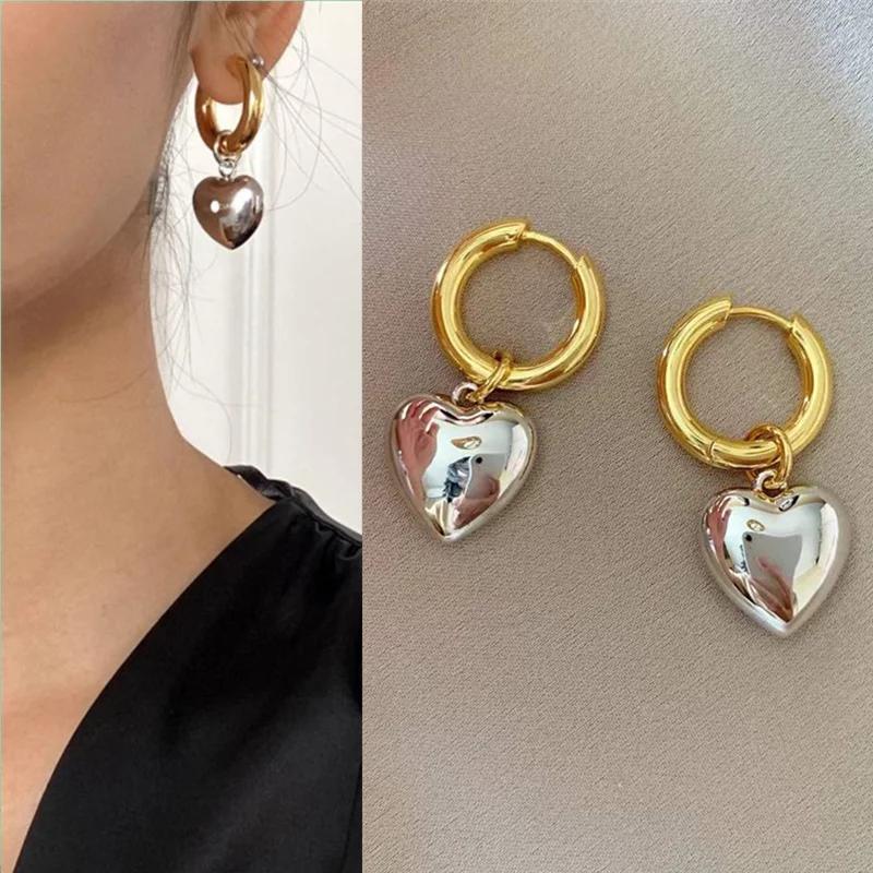 New Arrival Irregularity Baroque Pearl Dangle Earrings for Women Korea Fashion Gold Hoop Earrings Luxury Jewelry Gifts