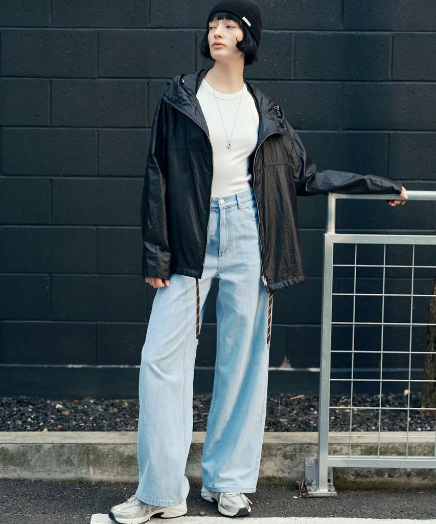 Marop 9164 Lightweight Wide Denim Pants (Light Indigo)