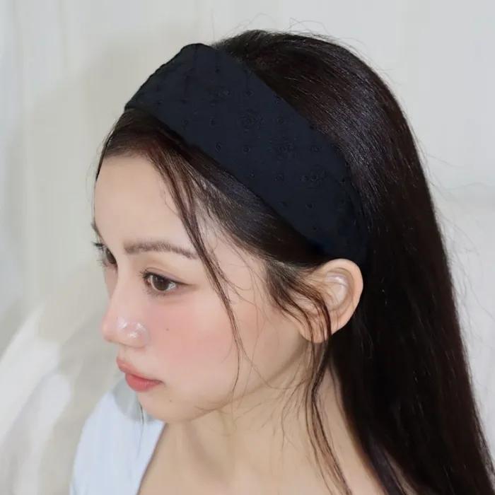 Black cotton hairband
