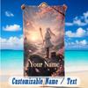 Beach Towel Custom Name Text, Quick Dry Large Towel For Beach HomeFrieren Beyond Journey's End