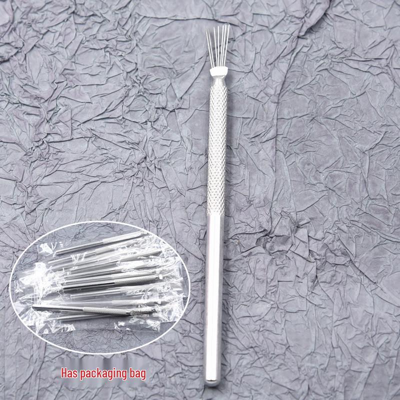 Seven-Needle Steel Brush for Paper Clay and Polymer Clay Shaping