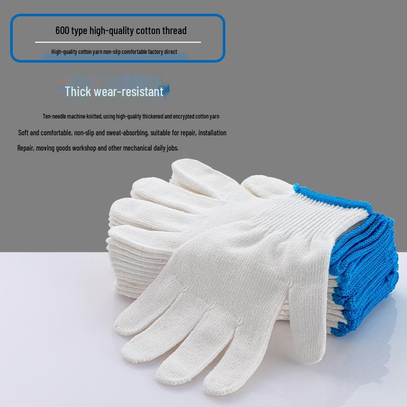 Nylon Wear-Resistant Work Gloves for Men and Women - Durable, Thin, and Extended for Construction and Household Use