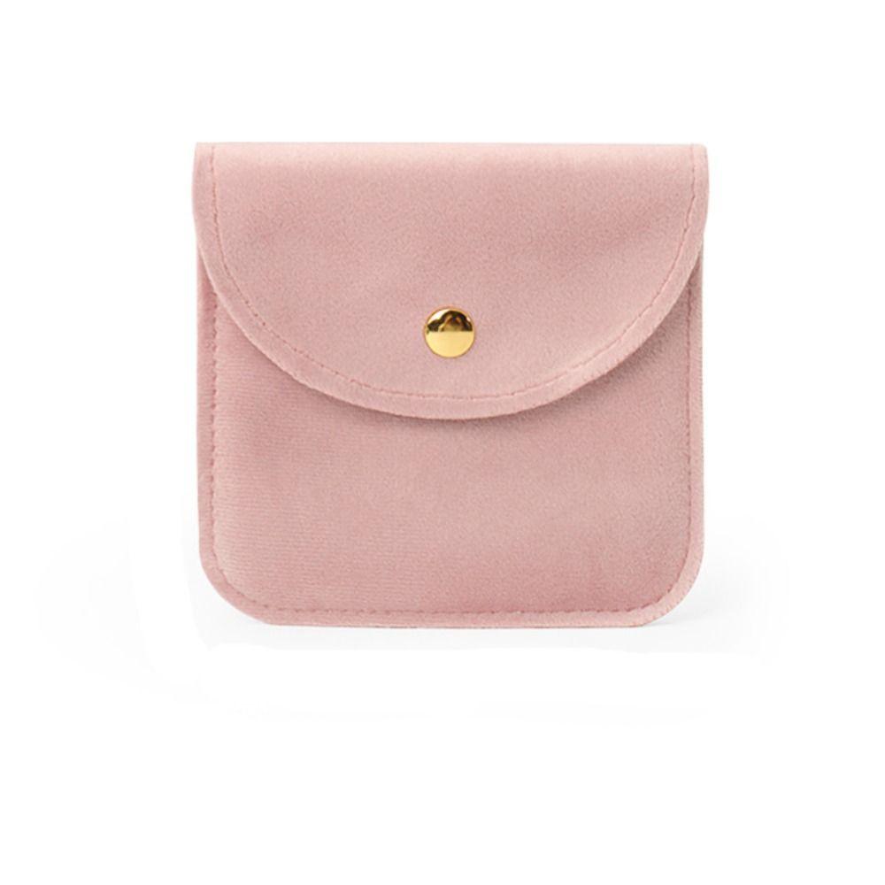 Corner Buckle Multifunctional Simple Women Jewelry Bag Velvet Storage Bag Necklace Jewelry Case