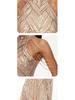 107B Sequin Fishtail Evening Dress for Influencers and Banquets