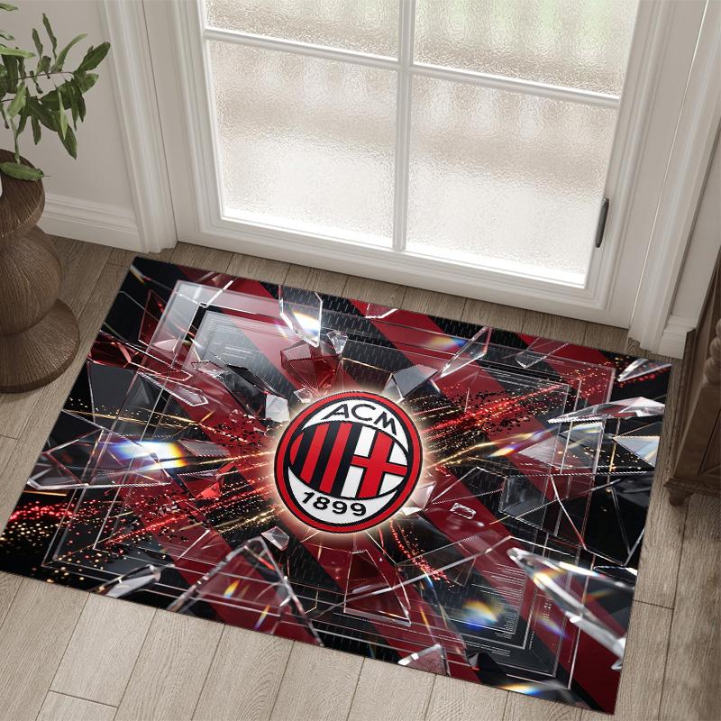 AC Milan Design Crystal Velvet Carpet Cozy Non?Slip Printed Rug For Bedroom Living Room Entrance