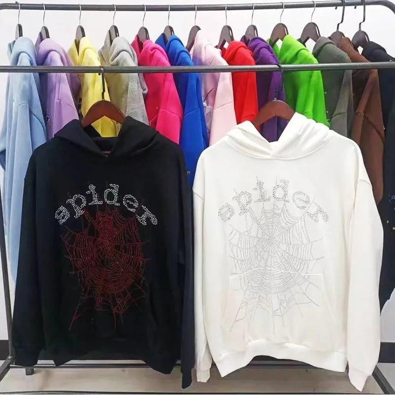 Premium Sp5der Hoodie Mens Oversized Streetwear Sweatshirt With 3D Pouch Pocket Winter Casual Long Sleeve