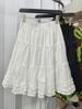 Spring/Summer 2026 High-Waisted Korean Style Ruffled Lace Cake Skirt