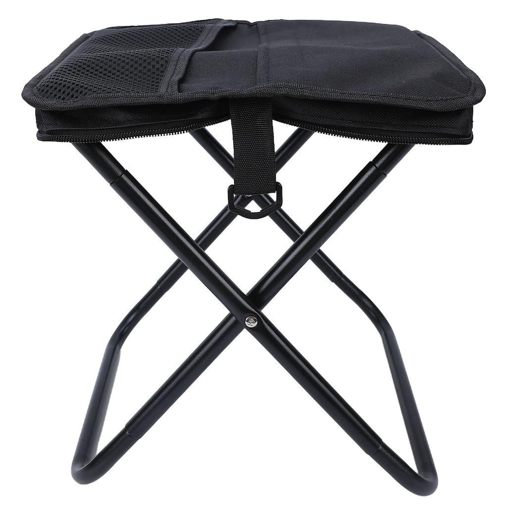 Portable Folding Camping Stool with Shoulder Strap Folding Stool Carry Bag for Hiking Fishing Picnics Black