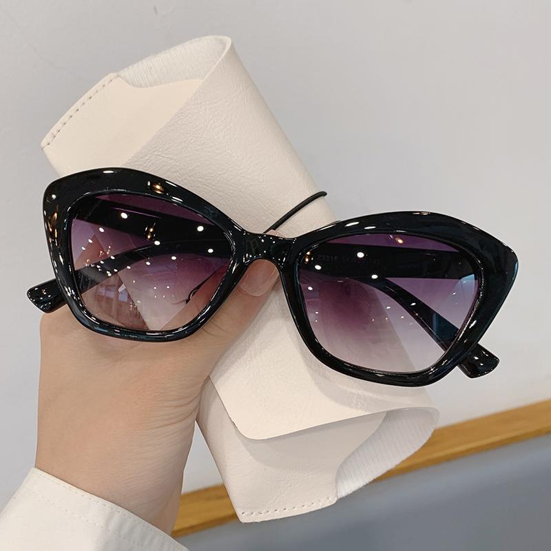 

2022 Fashion Cat Eye Sunglasses for Women Vintage Shades UV400 Brand Designer Men Trendy Multicolor Eyewear for Lady черный серый