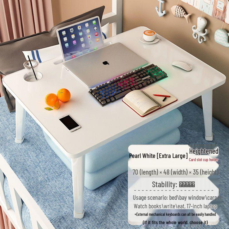 Folding Bedside Student Desk: Compact, Versatile Table for Bedroom or Dorm
