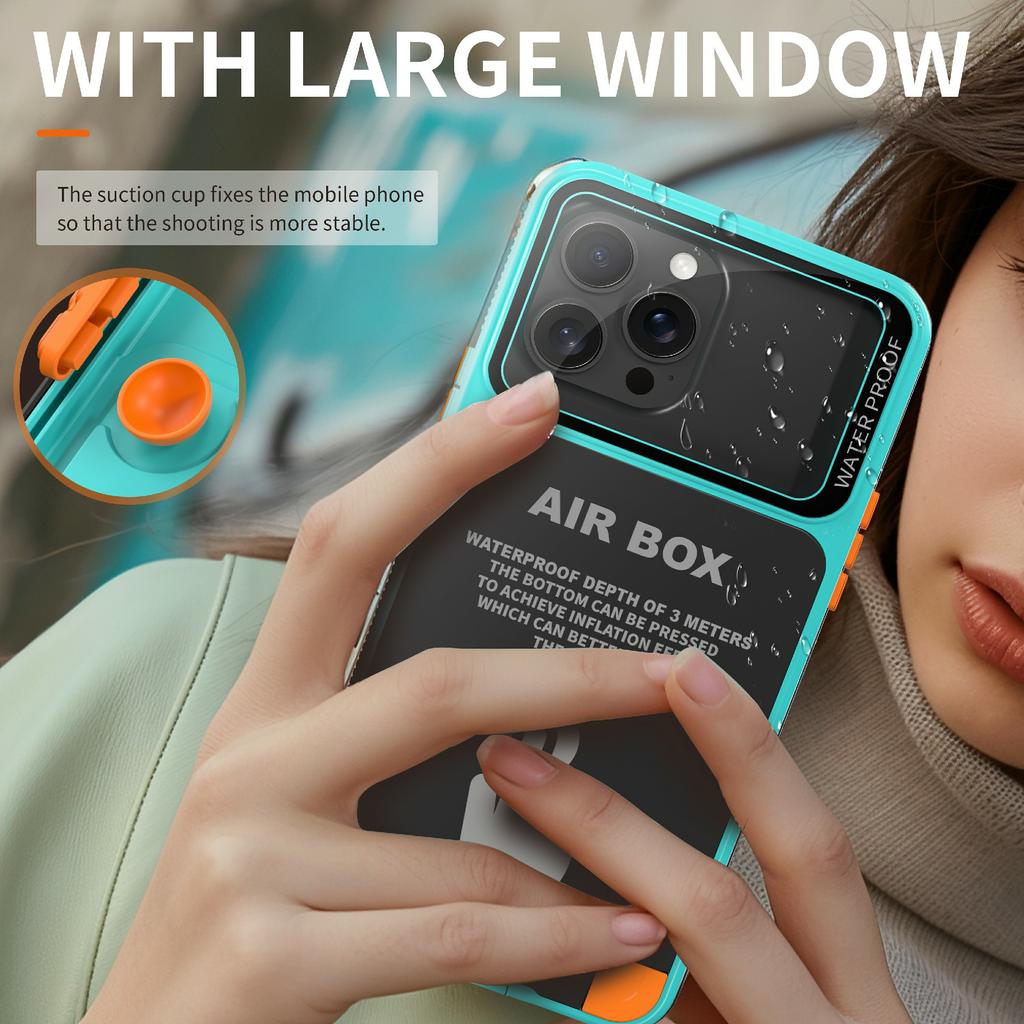 SHELLBOX Air Box Series For iPhone 15 Pro Max Waterproof Cover PC+TPU+PET Protective Phone Case