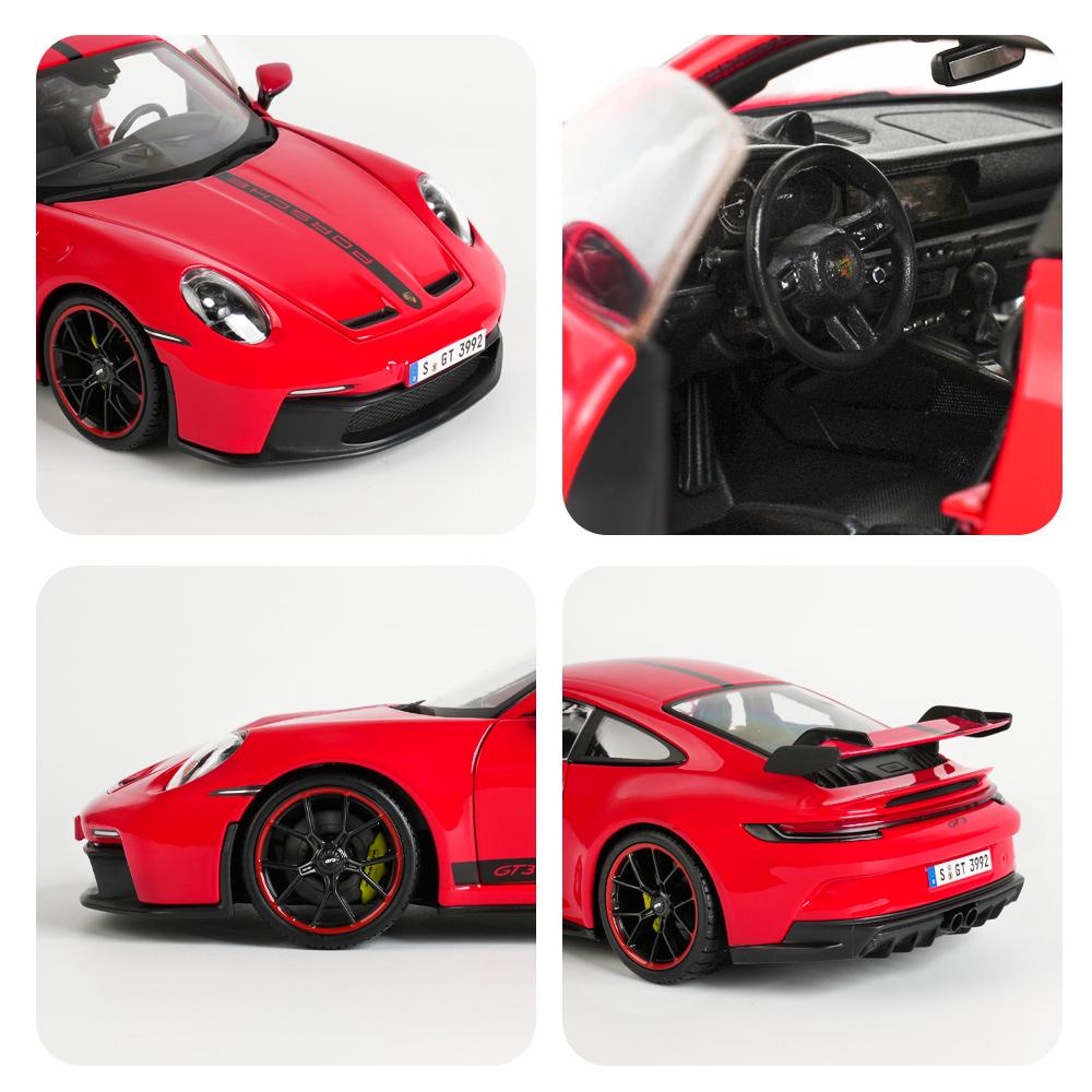 Maisto 1:18 2022 Porsche 911 GT3 Blue Sports Car Static Die Cast Vehicles Collectible Model Car Toys