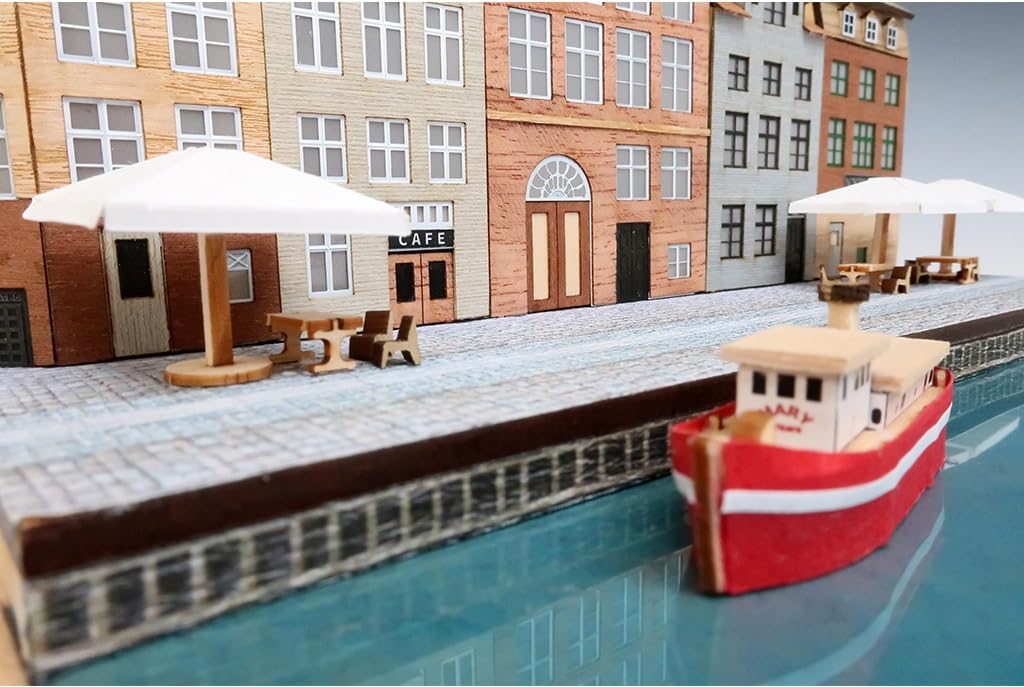 Woody Joe 1/220 European Streets Series: Copenhagen, Denmark, Wooden Model Assembly Kit (Scenery)