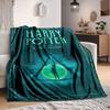 1pc Harry Potter Flannel Throw Blanket - HD Printed Lightweight Soft Warm All-Season Blanket for Sofa, Bed, Travel, Camping 040