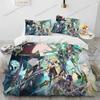 Anime Genshin Impact Game Bedding Set Duvet Cover Bed Set Quilt Cover Pillowcase Comforter king Queen Size Boys Adult Bedding