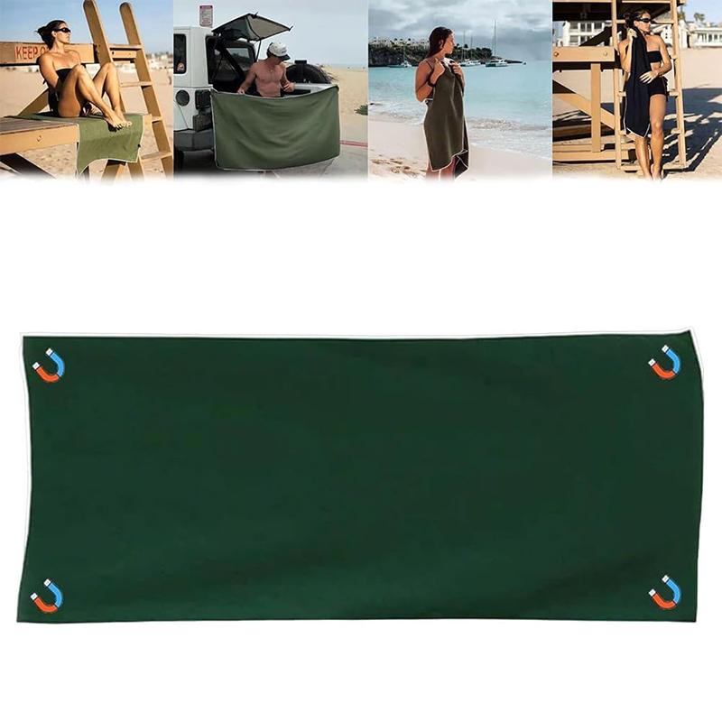 Magnetisches Badetuch für den Außenbereich, schnelltrocknendes, sandabweisendes Strandtuch mit Magnetverschluss für Reisen, Schwimmen, Pool, Yoga, Wandern