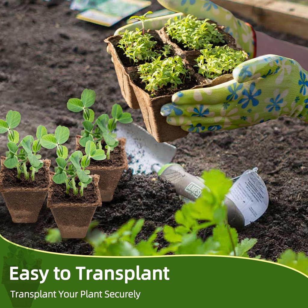 Seed Starter Tray,20 Pack Biodegradable Peat Pots for Seedlings,240 Cells Seed Starter Pots Germination Seedling Trays,Organic Seed Starting Trays