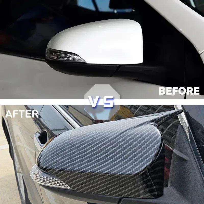 For Toyota Camry Corolla Avensis Auris 2014-2018 Car Rearview Side Mirror Cover Wing Cap Exterior Door Trim Adhesive Sticker
