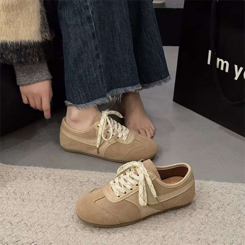 Retro German Training Shoes Spring and Autumn New Versatile Forrest Gump Shoes Casual Sports Shoes Flat Baseplate Shoes Women