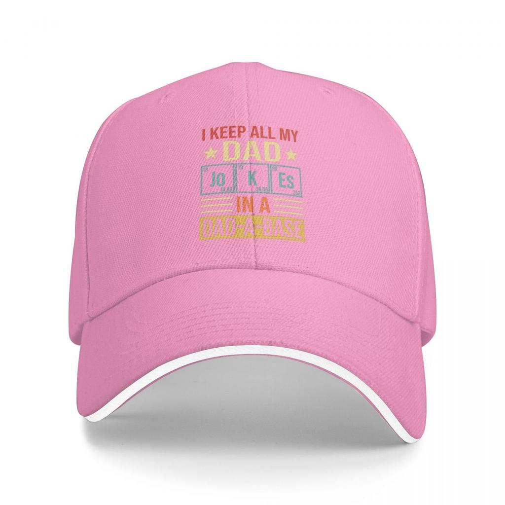 Baseball Caps I Keep All My Dad Jokes In A Dad-A-Base Casquette FeUnisex Unisex Sport Summer Caps