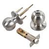 Door Set Knob Handle Lock With Key Privacy Passage Round Sliver Bathroom Shower Entrance Stainless Steel Useful
