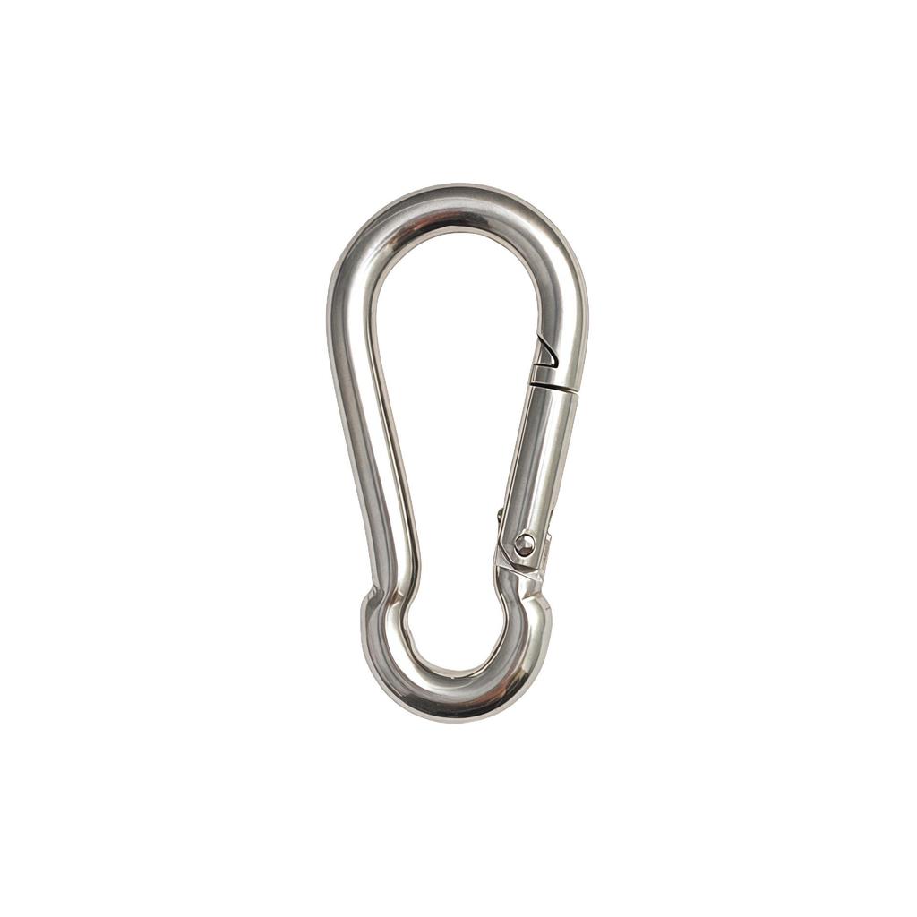 Industrial-Grade 316 Stainless Steel Spring Hook Carabiner for Outdoor Climbing