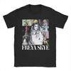 Freya Skye Multi-Portrait Vintage T-Shirt, Unisex Music Fan Streetwear Tee, 100% Cotton Casual Short Sleeve Top