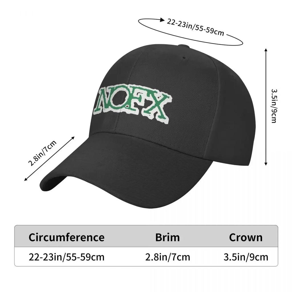 aNOFX No Fx Punk Rock Band Logo Music Baseball Cap Adult Hip-Hop Sun Caps Nofx Hats Adjustable Polyester Trucker Cap Spring Hats