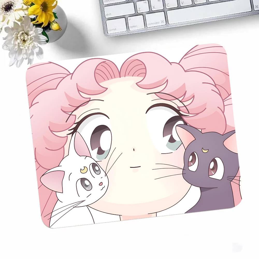 Anime Mousepad Small LockEdge Mouse Pad For Gamers Computer Desk Pad Rectangular S-Sailors Moons Anti-slip Rubber